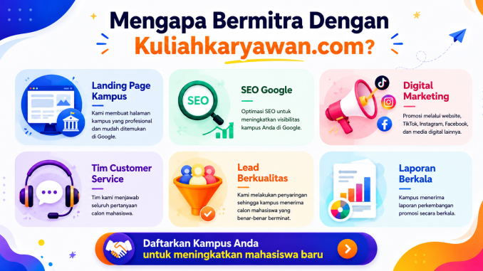 Kuliahkaryawan.com Siap Menjadi Mitra Promosi Kampus Anda
